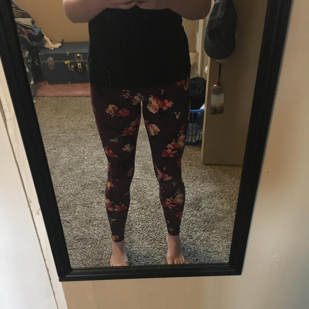 One Step Up Maroon Leggings